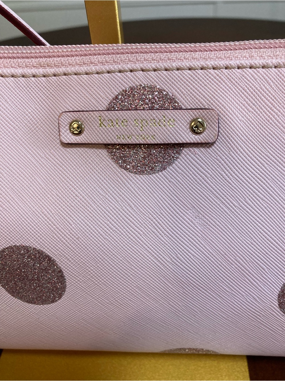Kate Spade Haven Lane Ramey Retired Blush Pink Polka Dot Crossbody Ladybug Charm - Picture 5 of 14